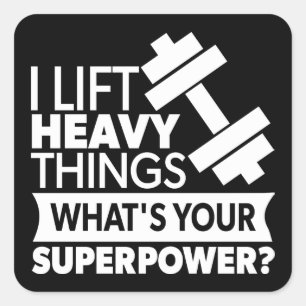 AVERAGE - Bodybuilding Workout Motivational Square Sticker