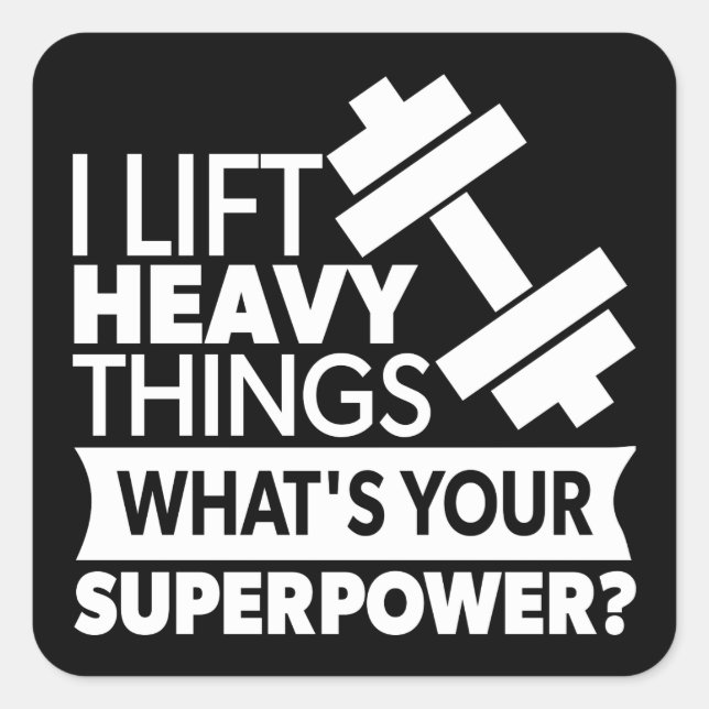 AVERAGE - Bodybuilding Workout Motivational Square Sticker (Front)
