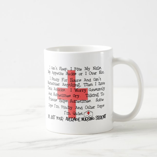 Average Nursing Student Funny Gifts Coffee Mug (Right)