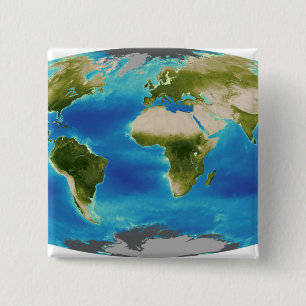 Average plant growth of the Earth 15 Cm Square Badge