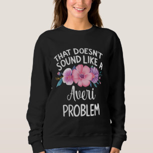 Averi Personalised Cute Flower Girls Averi Name Sweatshirt