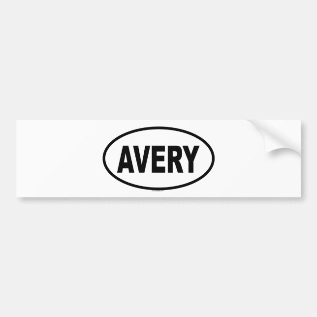 AVERY BUMPER STICKER (Front)