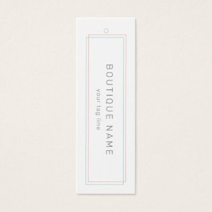 AVERY Coral Teal Hang Tag Clothing Label Price Tag