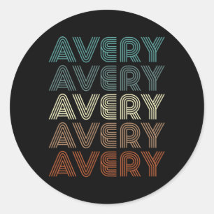 Avery First Name Classic Round Sticker