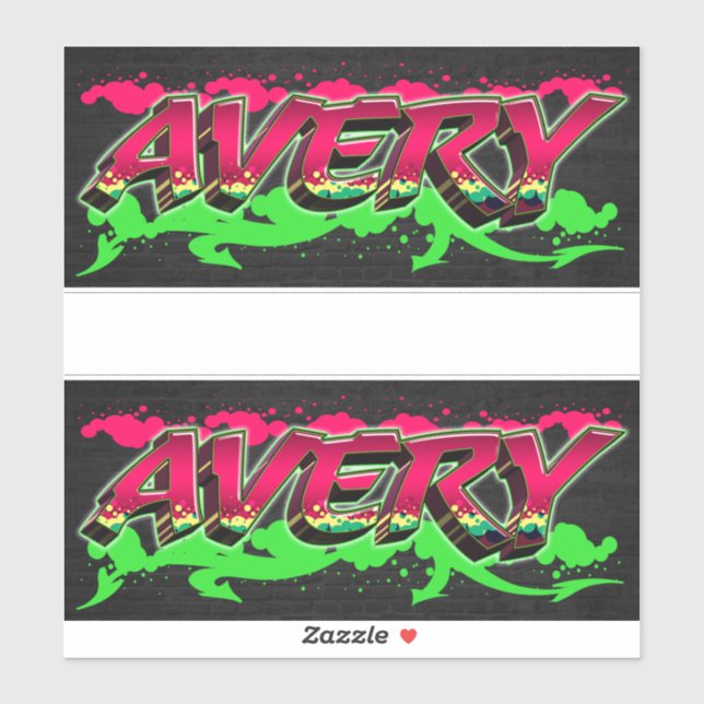 Avery First Name Graffiti Sticker Sticker (Sheet)
