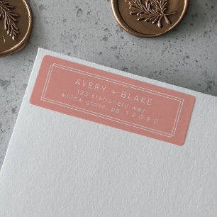 AVERY Minimal Blush Peach Return Address Labels