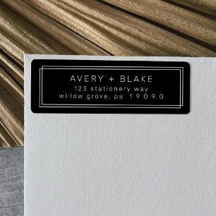 AVERY Modern Black Return Address Labels