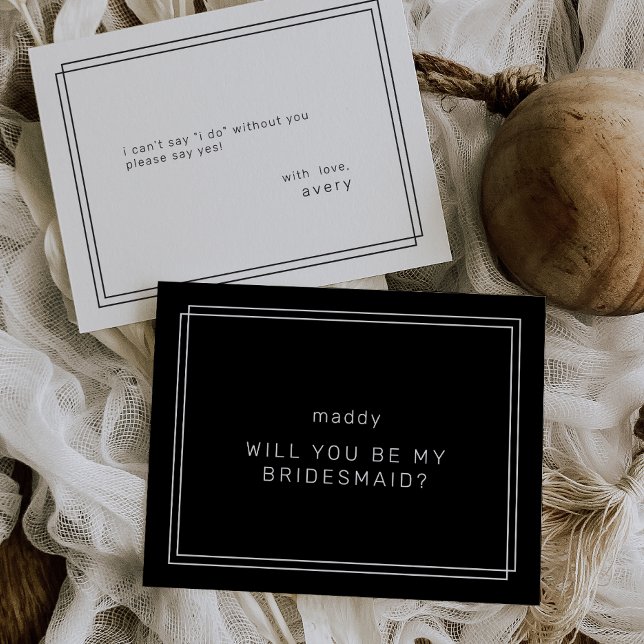 AVERY Modern Black Will You Be My Bridesmaid Cards (AVERY Modern Black Will You Be My Bridesmaid Cards)