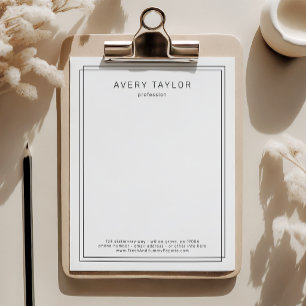 AVERY Modern Minimal Business Professional Company Custom Letterhead