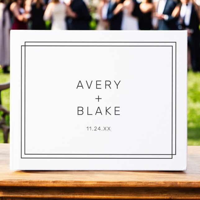AVERY Modern Minimalist Black and White Wedding Guest Book (AVERY Modern Minimalist Black and White Wedding Guest Book)