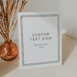 AVERY Modern Minimalist Custom Wedding Pedestal Sign