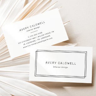 AVERY Modern Minimalist Double Frame Business Card