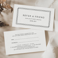 AVERY Modern Minimalist Refer A Friend