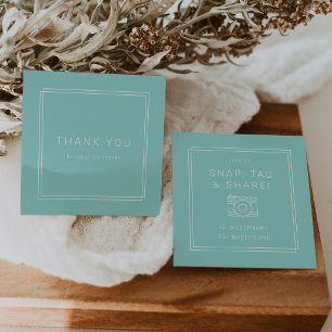 AVERY Modern Mint Green Snap Tag Share Thank You