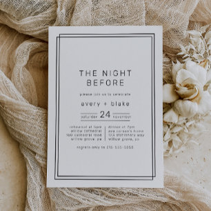AVERY Modern The Night Before Rehearsal Dinner Invitation