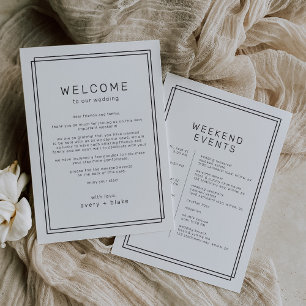 AVERY Modern Wedding Weekend Itinerary Template