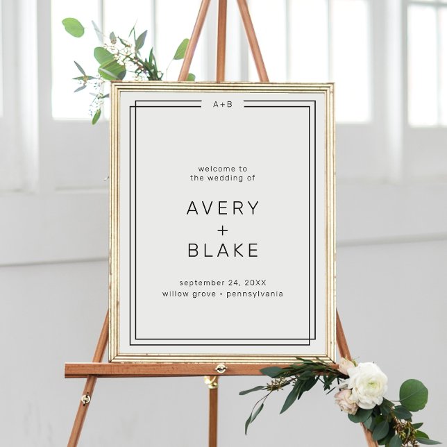 AVERY Modern Wedding Welcome Sign Template (AVERY Modern Wedding Welcome Sign Template)