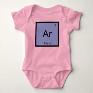 Avery Name Chemistry Element Periodic Table Baby Bodysuit
