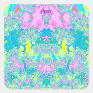 AVERY ~ PASTEL PERFECTION ~ SQUARE STICKER