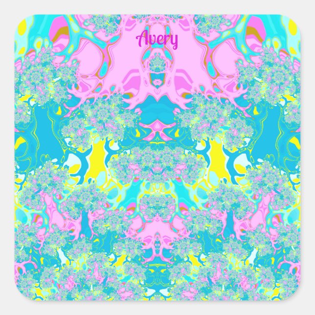 AVERY ~ PASTEL PERFECTION ~ SQUARE STICKER (Front)