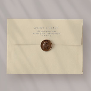 AVERY Simple Yellow Wedding Invitation Envelope