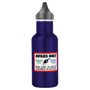 AVGAS / 100LL fuel only 532 Ml Water Bottle