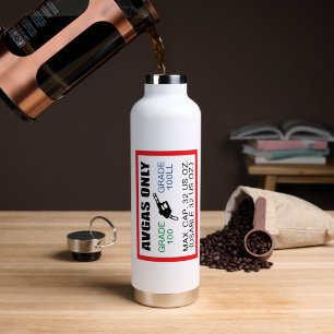 AVGAS / 100LL fuel only Water Bottle