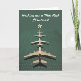 Avgeek Mile High Christmas Holiday Card