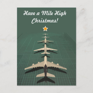 Avgeek Mile High Christmas Holiday Postcard