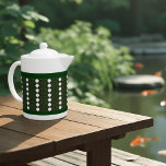 AVIAN ART DECO in DIAMOND PATTERN teapot<br><div class="desc">A striking pattern of our snowy owl,  available in each of the four colours that make up the collection - blue,  green,  red,  yellow.

SOURCED ART: "Sneeuwuil",  or "Snowy owl",  by Samuel Jessurun de Mesquita,  1927.</div>