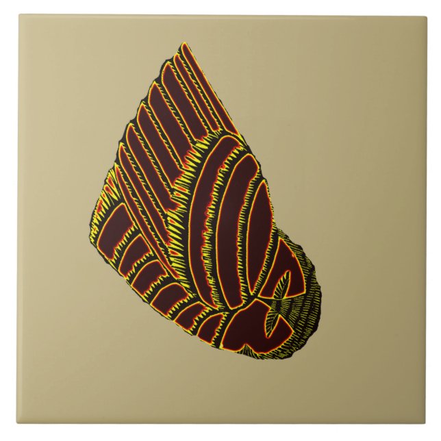 AVIAN ART DECO in YELLOW tile (Front)