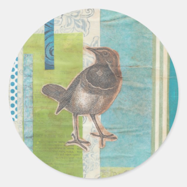Avian Scrapbook I Classic Round Sticker (Front)
