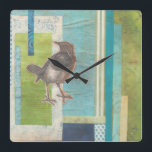 Avian Scrapbook I Square Wall Clock<br><div class="desc">Animals</div>