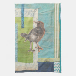 Avian Scrapbook I Tea Towel