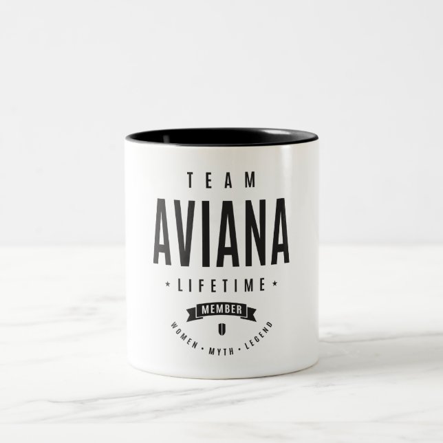 Aviana Personalised Name  Two-Tone Coffee Mug (Center)