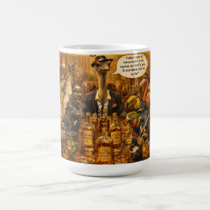 Aviary Mafia Cartoon – Feathered Mob Family Humour Coffee Mug