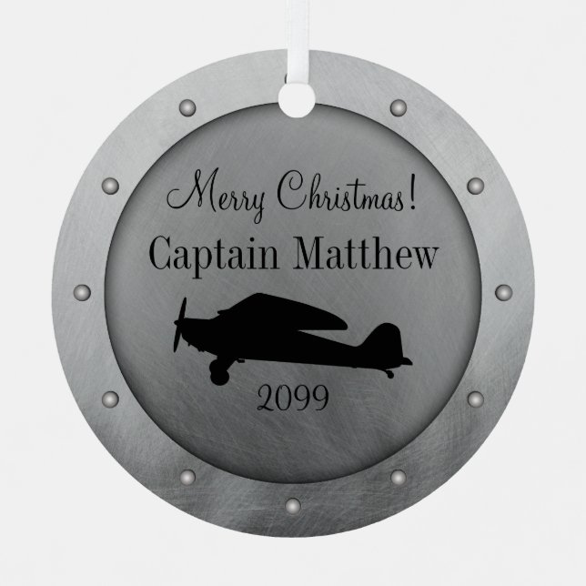 Aviation Aeroplane Ornament (Front)