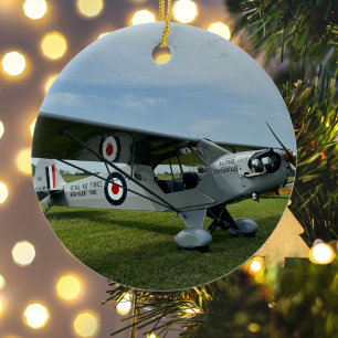 Aviation Aeroplane Photo Christmas Personalised Ce Ceramic Tree Decoration