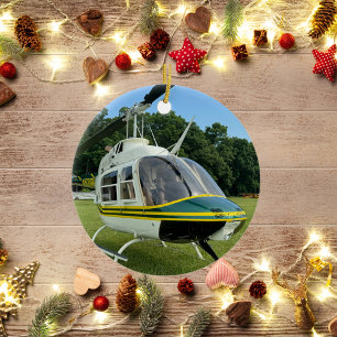 Aviation Aeroplane Photo Christmas Personalised Ce Ceramic Tree Decoration