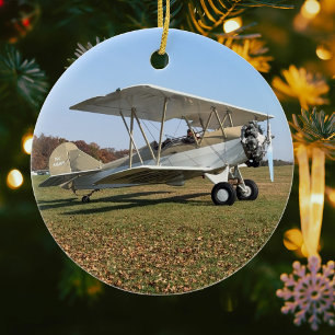 Aviation Aeroplane Photo Christmas Personalised Ce Ceramic Tree Decoration