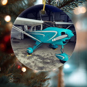 Aviation Aeroplane Photo Christmas Personalised Ce Ceramic Tree Decoration