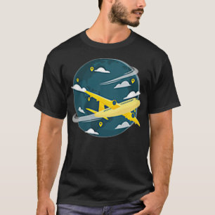 Aviation Aeroplane Pilot Flying Flight Crew Attend T-Shirt