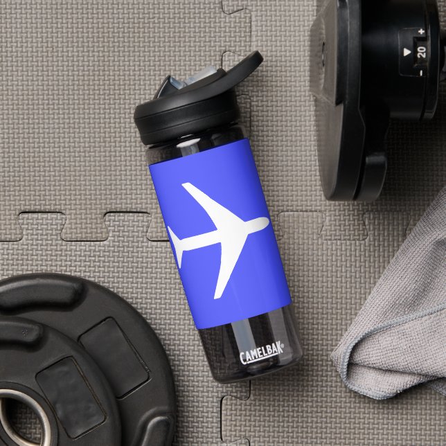 Aviation Aeroplane Plane Pilot Flying Sky Water Bottle (Gym)