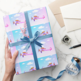 Aviation Aeroplane Wrapping Paper