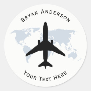 Aviation Aircraft Classic Round Sticker