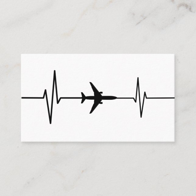 Aviation Aircraft Pulse Business Card (Front)