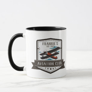 Aviation Airplane Pilot Club Custom Mug