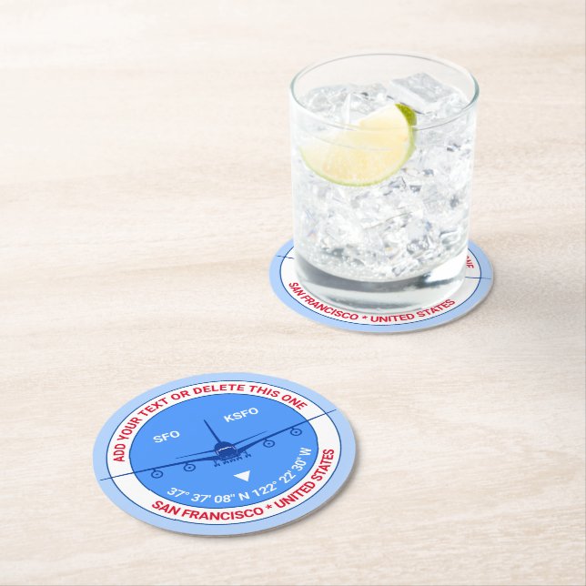 Aviation, Airport, Pilot, Traveller Beautiful Round Paper Coaster (Insitu)