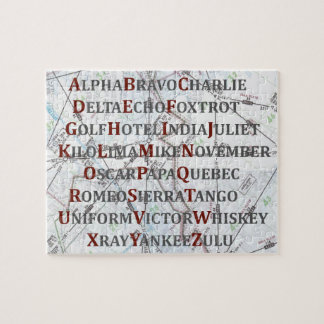 Aviation Alphabet, Phonetic Alphabet for Pilots Jigsaw Puzzle