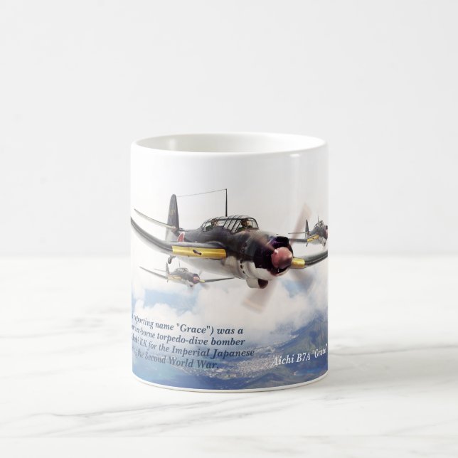 Aviation Art Mug "Aichi B7A"Grace"" (Center)